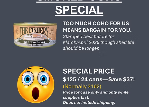 Bulk Case — Smoked Coho Salmon (Case of 24)